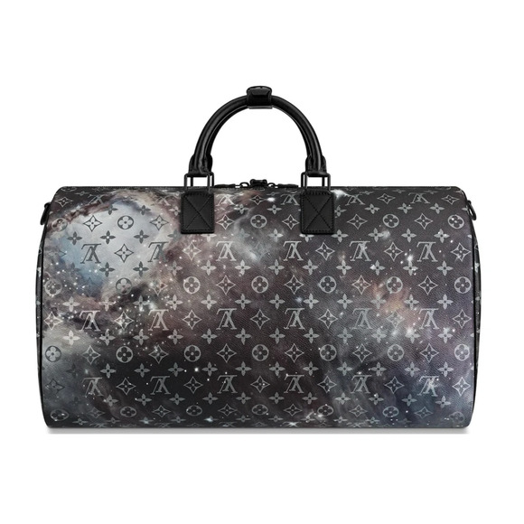 Louis Vuitton Keepall Bandouliere 50 Galaxy Black Duffle Weekend Travel Bag - Picture 4 of 10